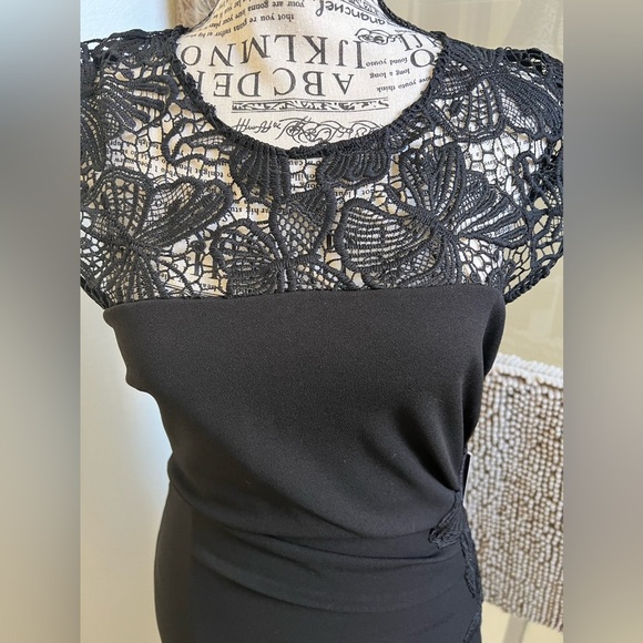HALE BOB Black Lace Trim Short Sleeved
Bodycon Dress (S) NWT - Picture 12 of 17